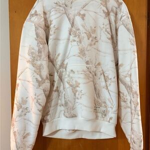 White and Beige Camouflage Sweatshirt